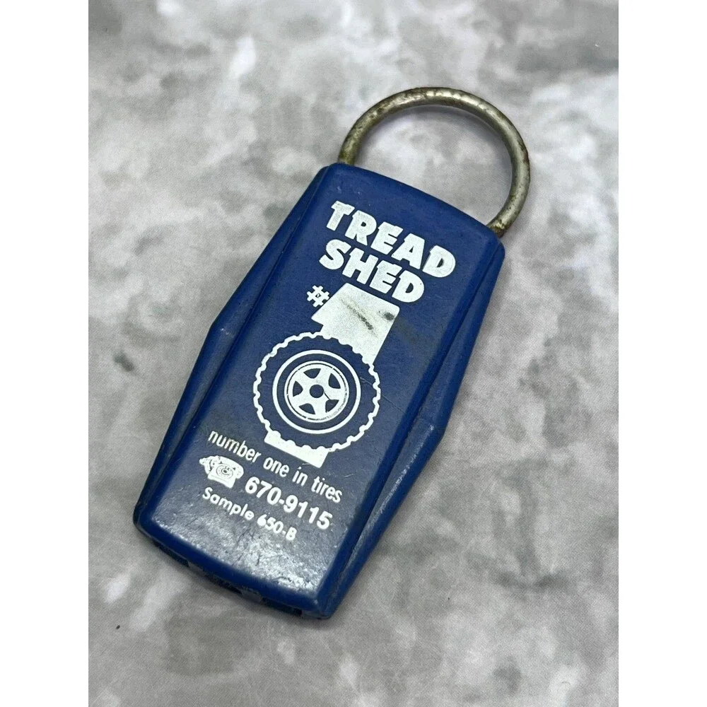 Tread Shed #1 Tire Shop Vintage Keychain Keyring